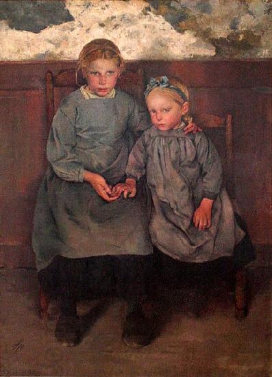 Leon Frederic Two Walloon Country Girls